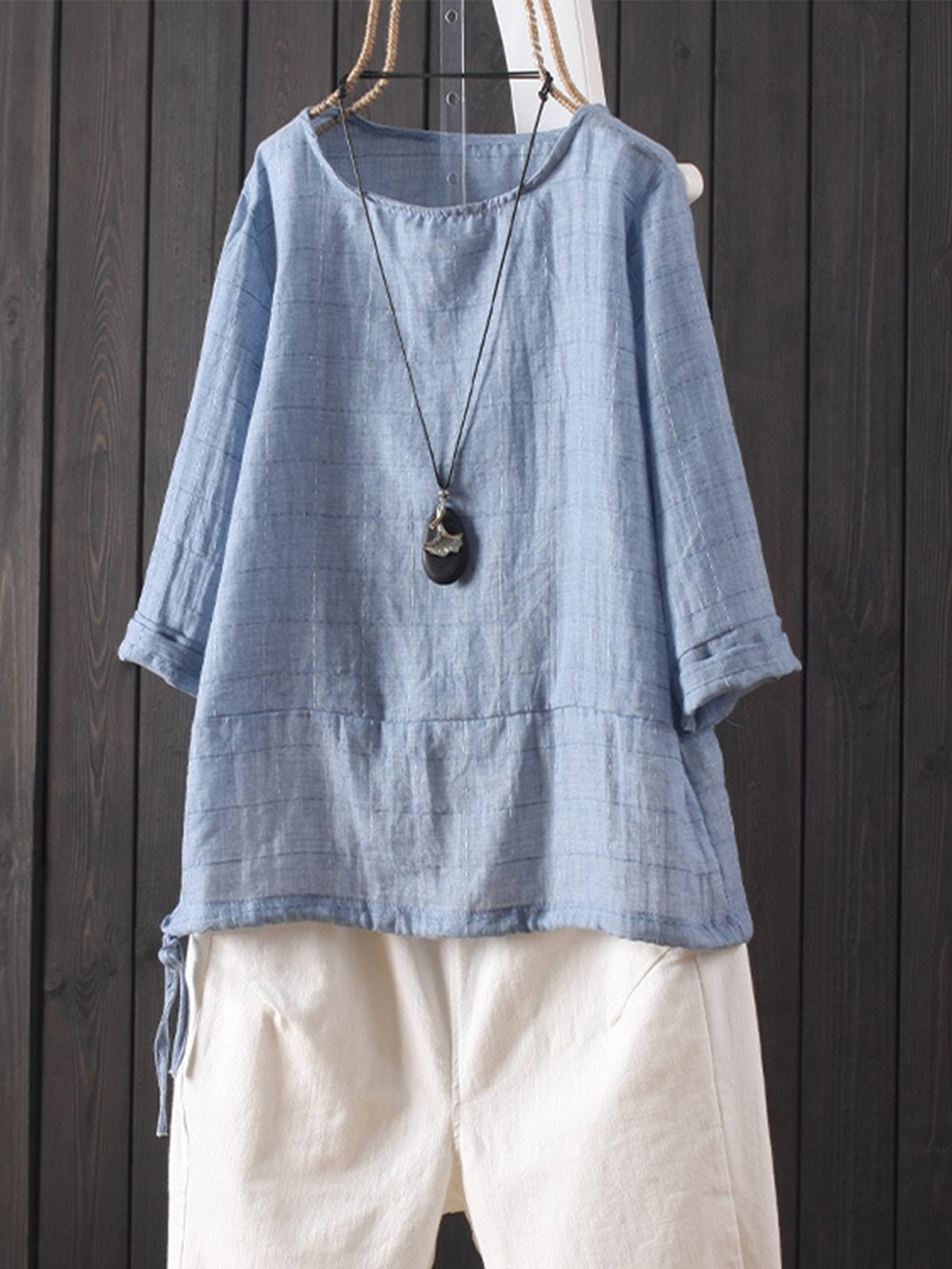 Short Sleeve Cotton-Blend Shirts & Tops