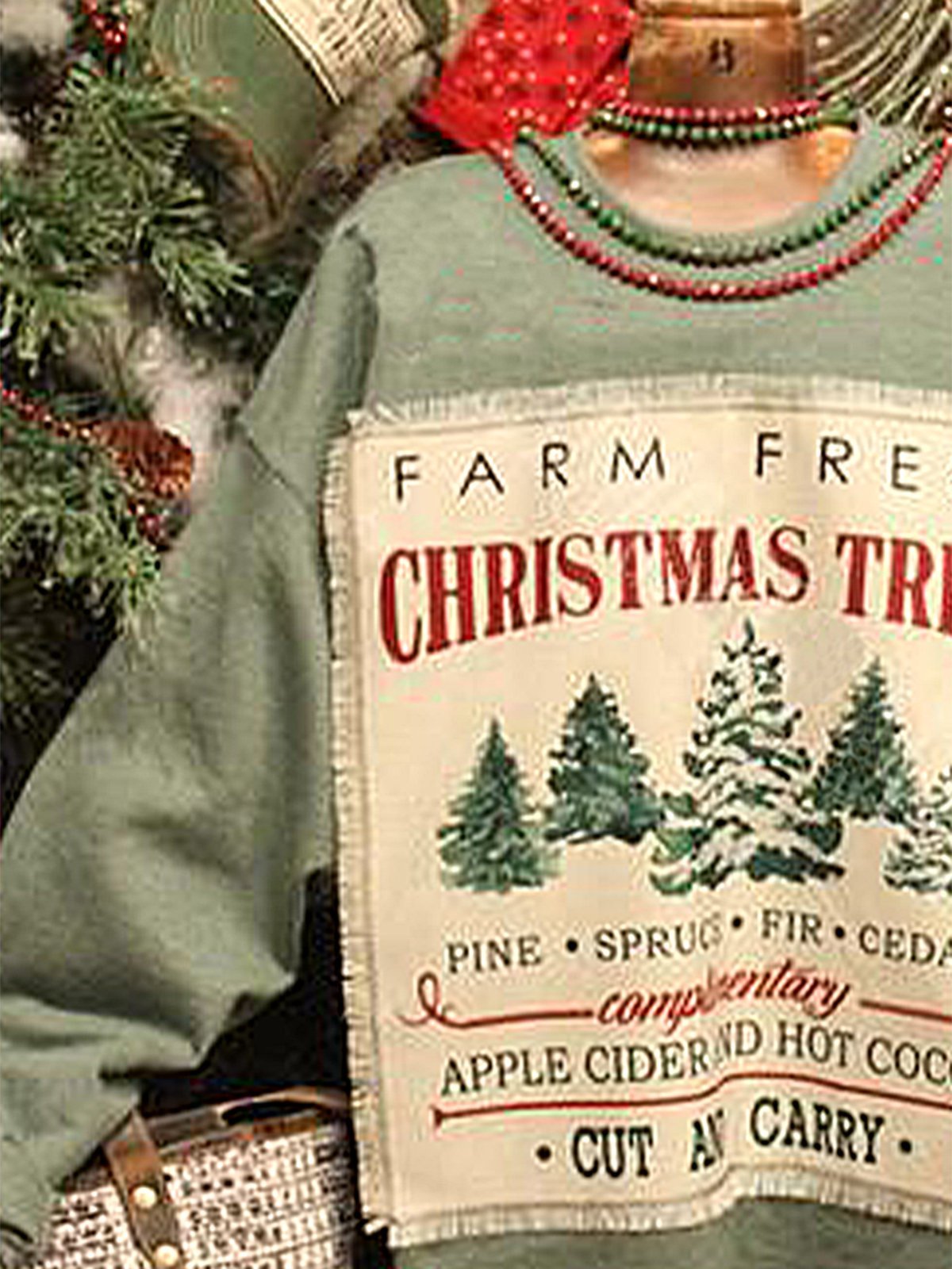 Long Sleeve  Party Crew Neck Sweatshirt