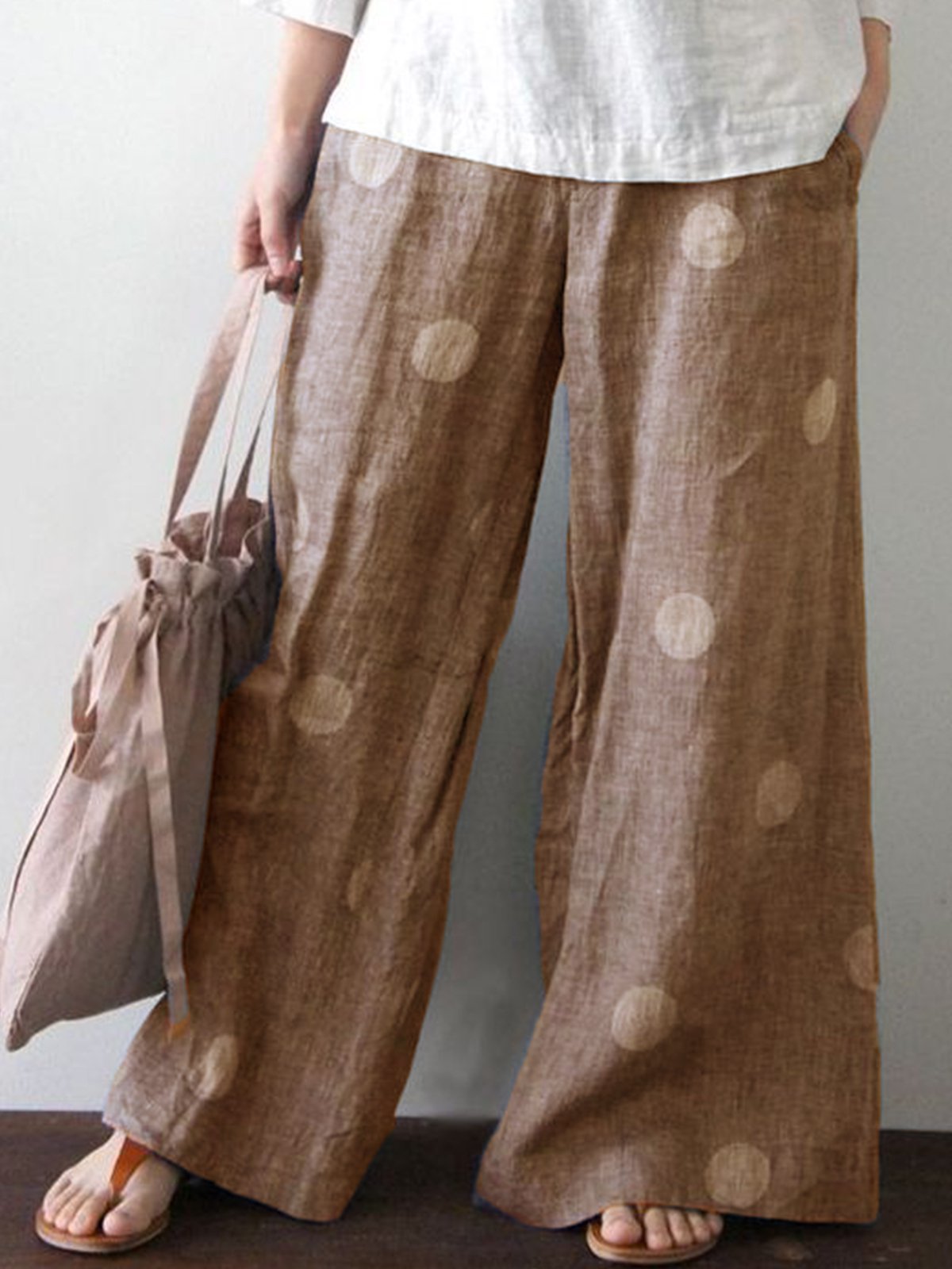 Polka Dots Vintage Linen & Cotton Bottoms
