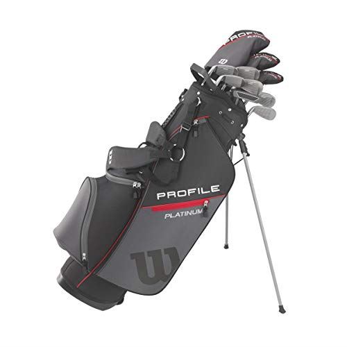 WILSON Golf Profile Platinum Package Set, Men��s Right Handed, Regular Carry , Grey/Black