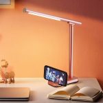 Wireless Charging USB 3 Color Dimmable Table Lamp Bedside Reading Eye Protection Night Light DC5V