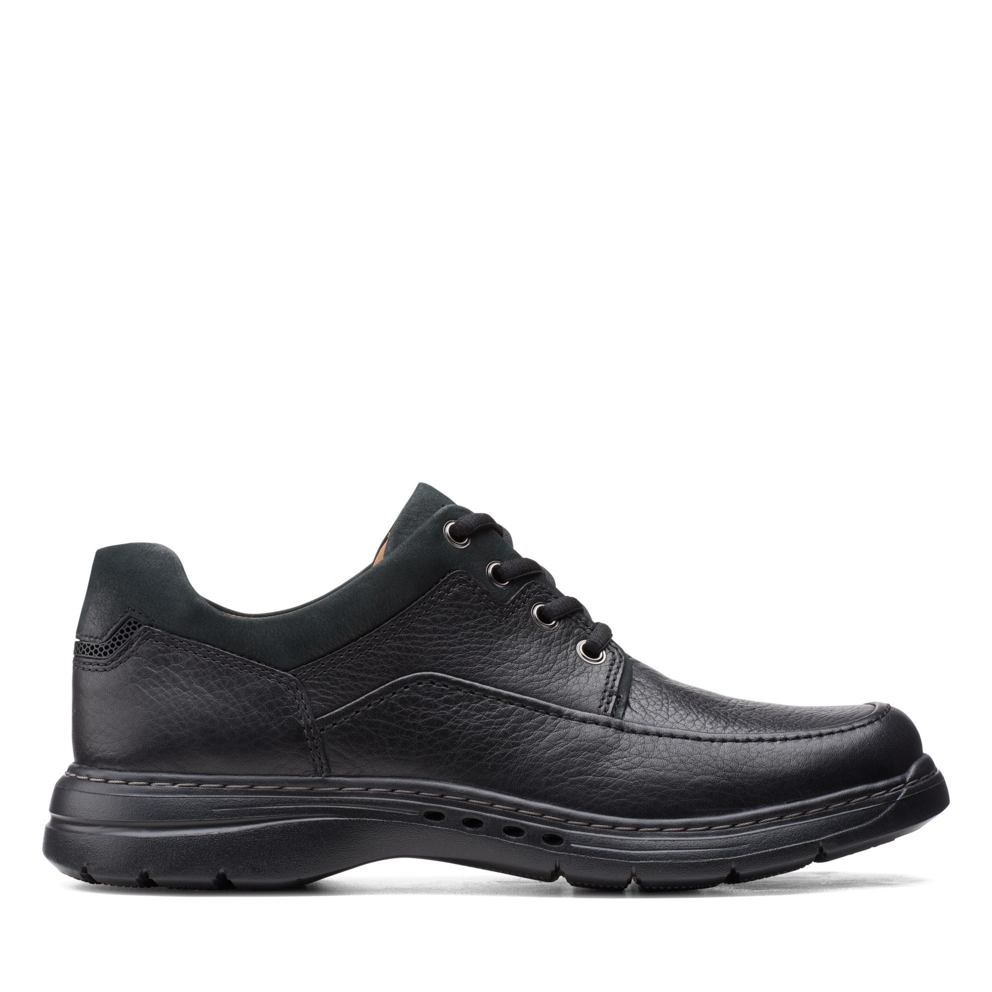 Men  Un Brawley Lace Black Leather