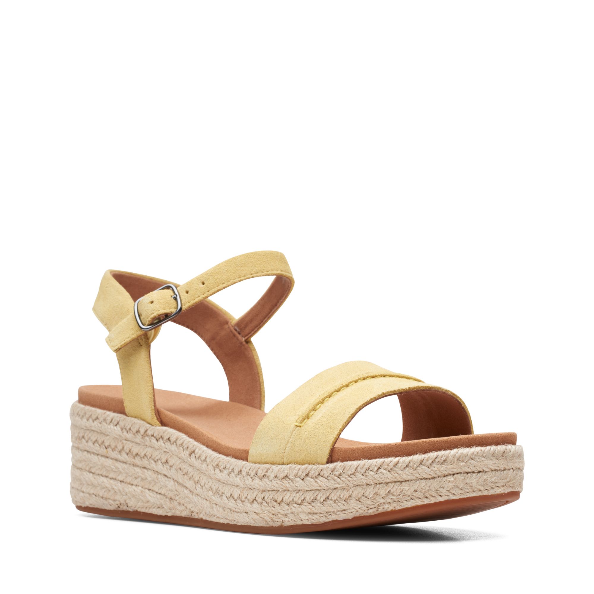 Women Sandals Kimmei Stitch Yellow Suede