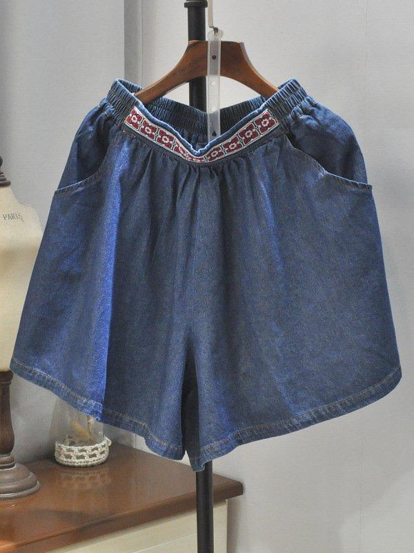 Casual Cotton Pockets Loose Pants