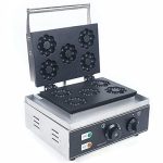 5 pcs Electric Donut Maker Donut Machine, Non-Stick Belgian Waffle Maker Machine