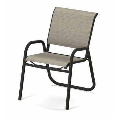 Reliance Stacking Patio Dining Chair Telescope Casual Finish: Textured Graphite, Fabric: Bristol
