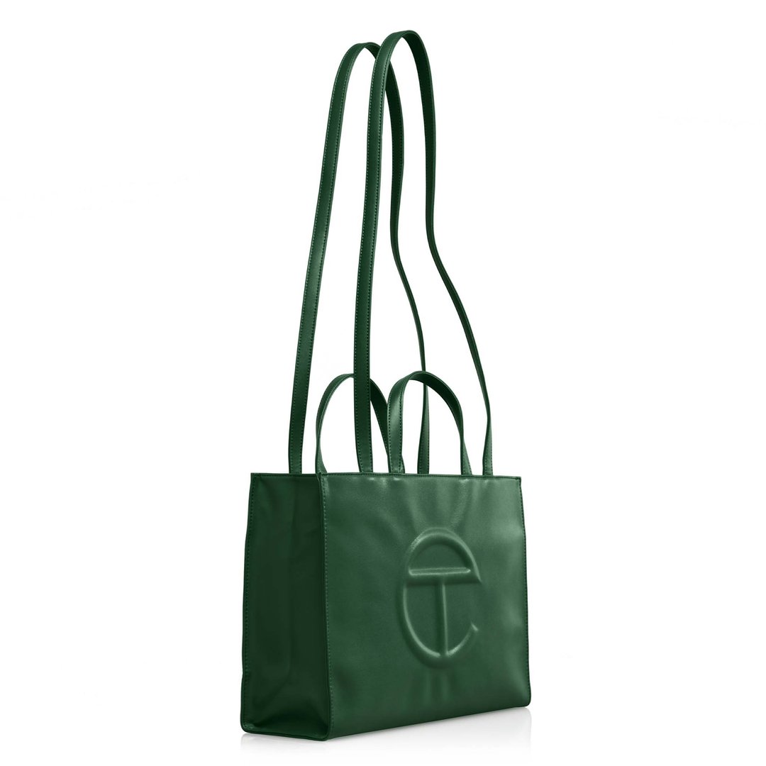 Medium Dark Olive Shopping Bag