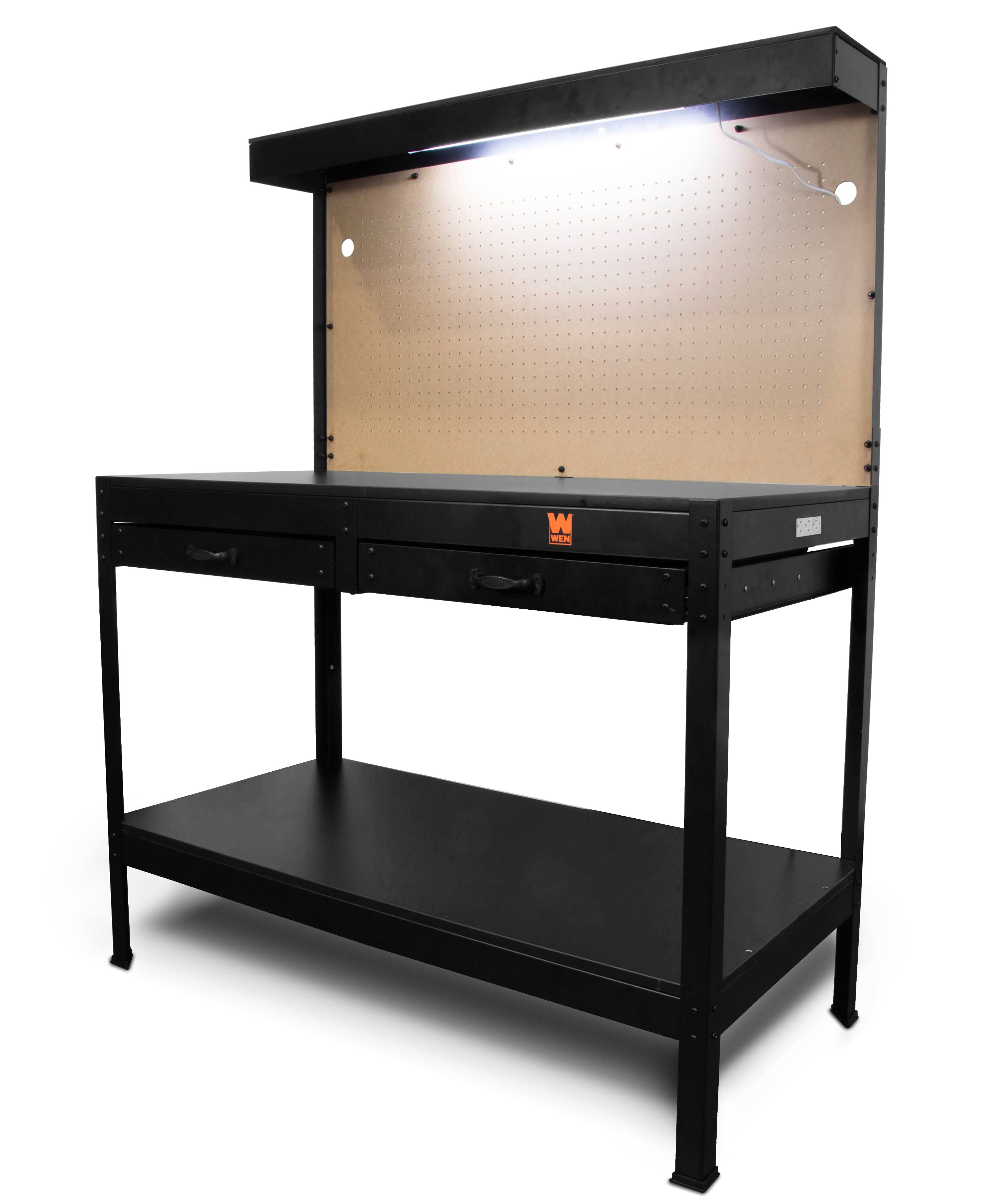 Wen WB4723 48 inch Workbench with Power Outlets and Light