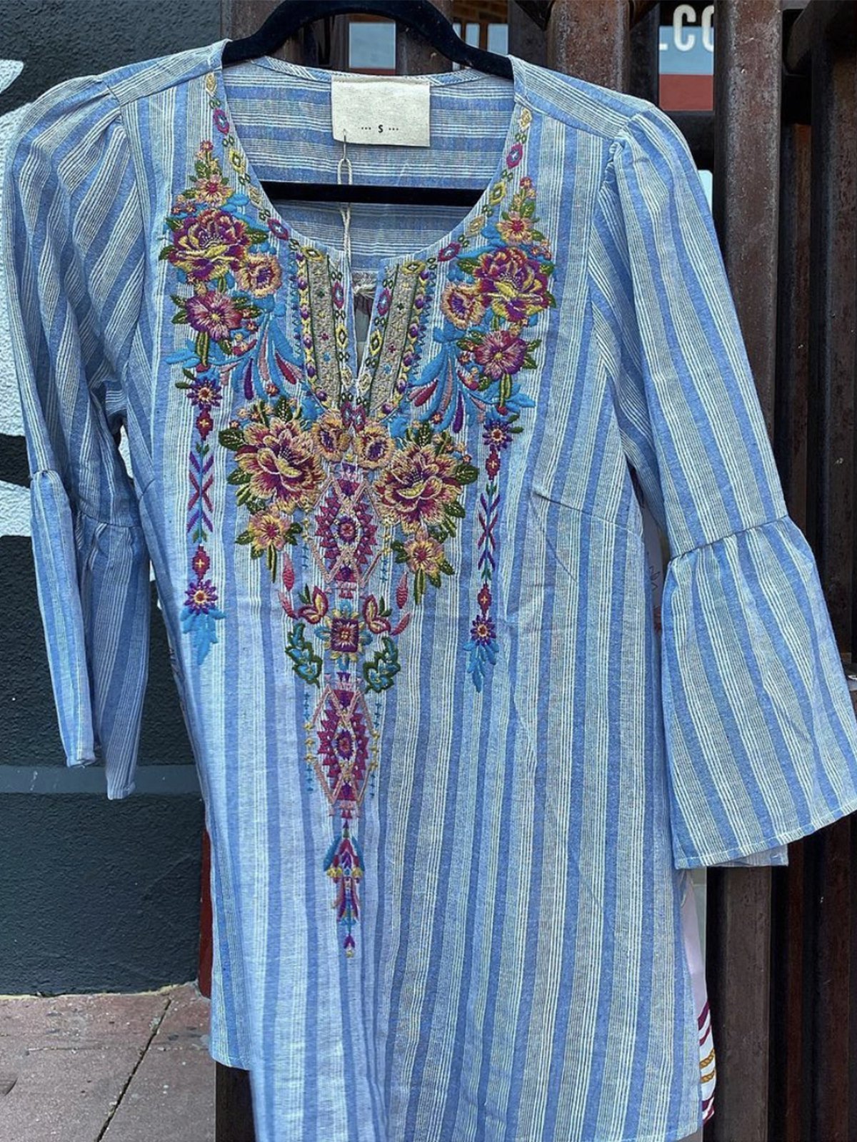 Romantic 3/4 Sleeve Crew Neck Shirts & Tops