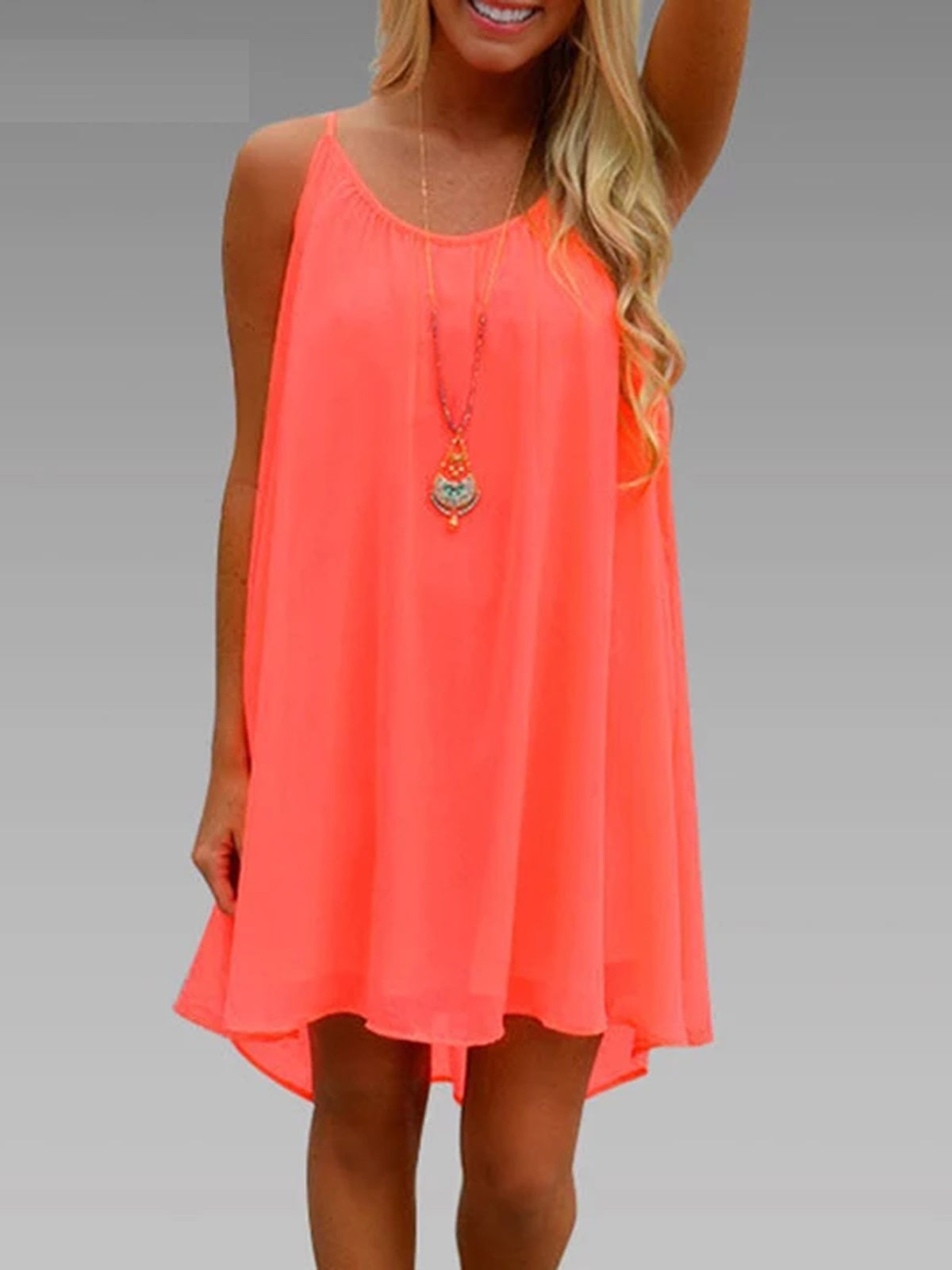 Women Chiffon Dress Resort Plus Size Dress