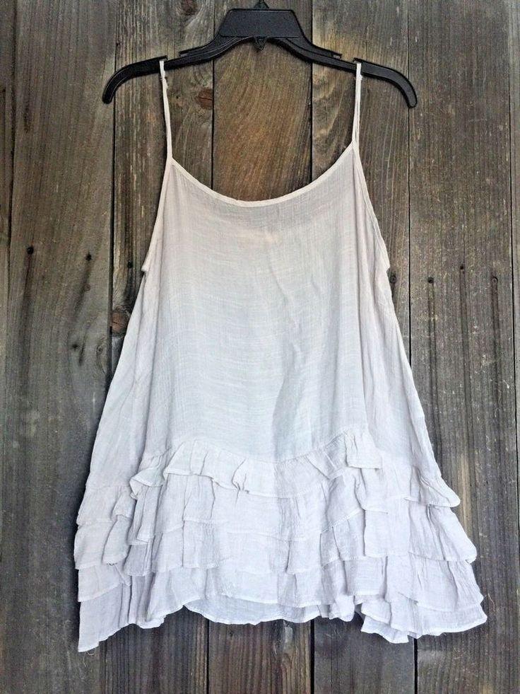 Plus Size Casual Solid Cotton Sleeveless Tops