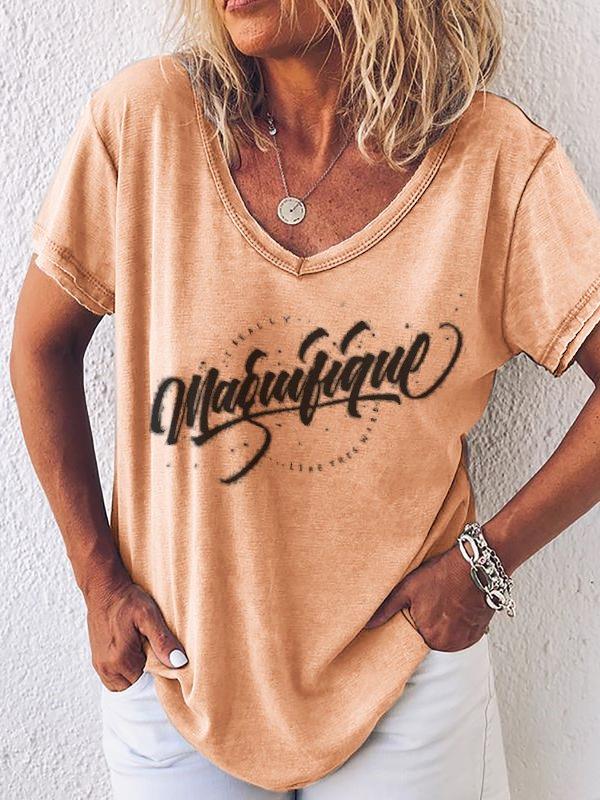 Casual Printed Daily T-shirt