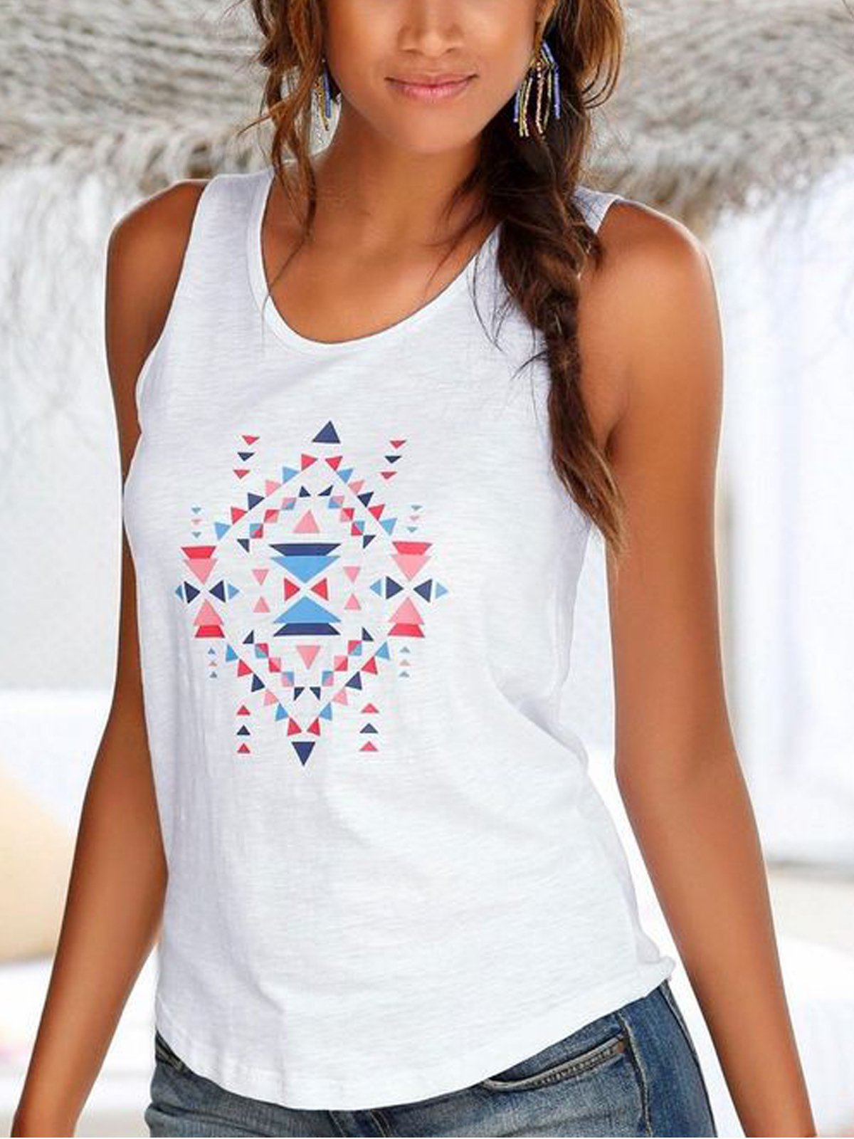 Sleeveless Cotton Shirts & Tops