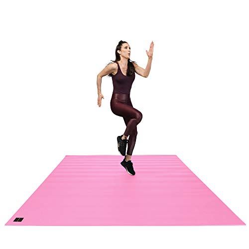 Square36 Extra Large Exercise Mat 8�� x 6�� x 7mm Thick. Heavy Duty Gym Mats for Home Workouts