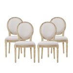 Christopher Knight Home Hilary French Country Fabric Dining Chairs (Set of 4)