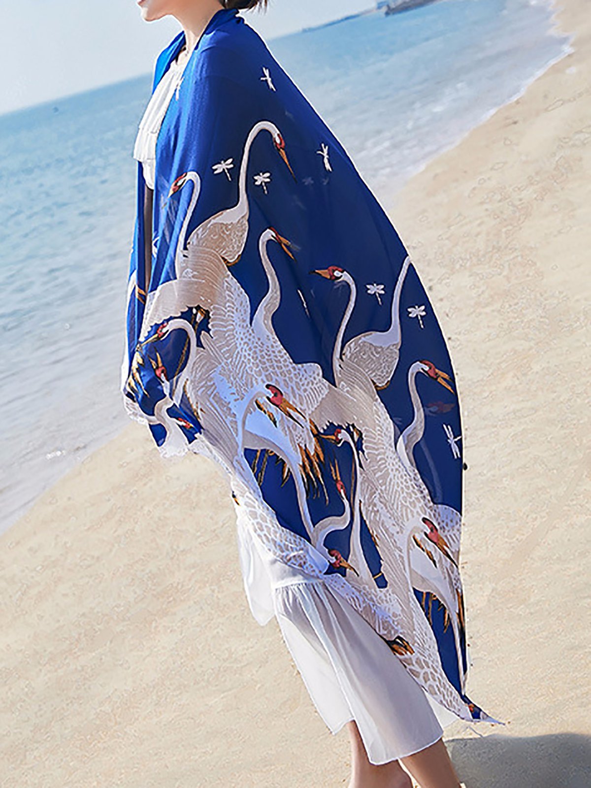 Blue Holiday Animal Scarf