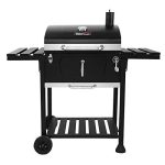 24�� Charcoal Grill Outdoor Smoker with Side Tables Backyard Griller