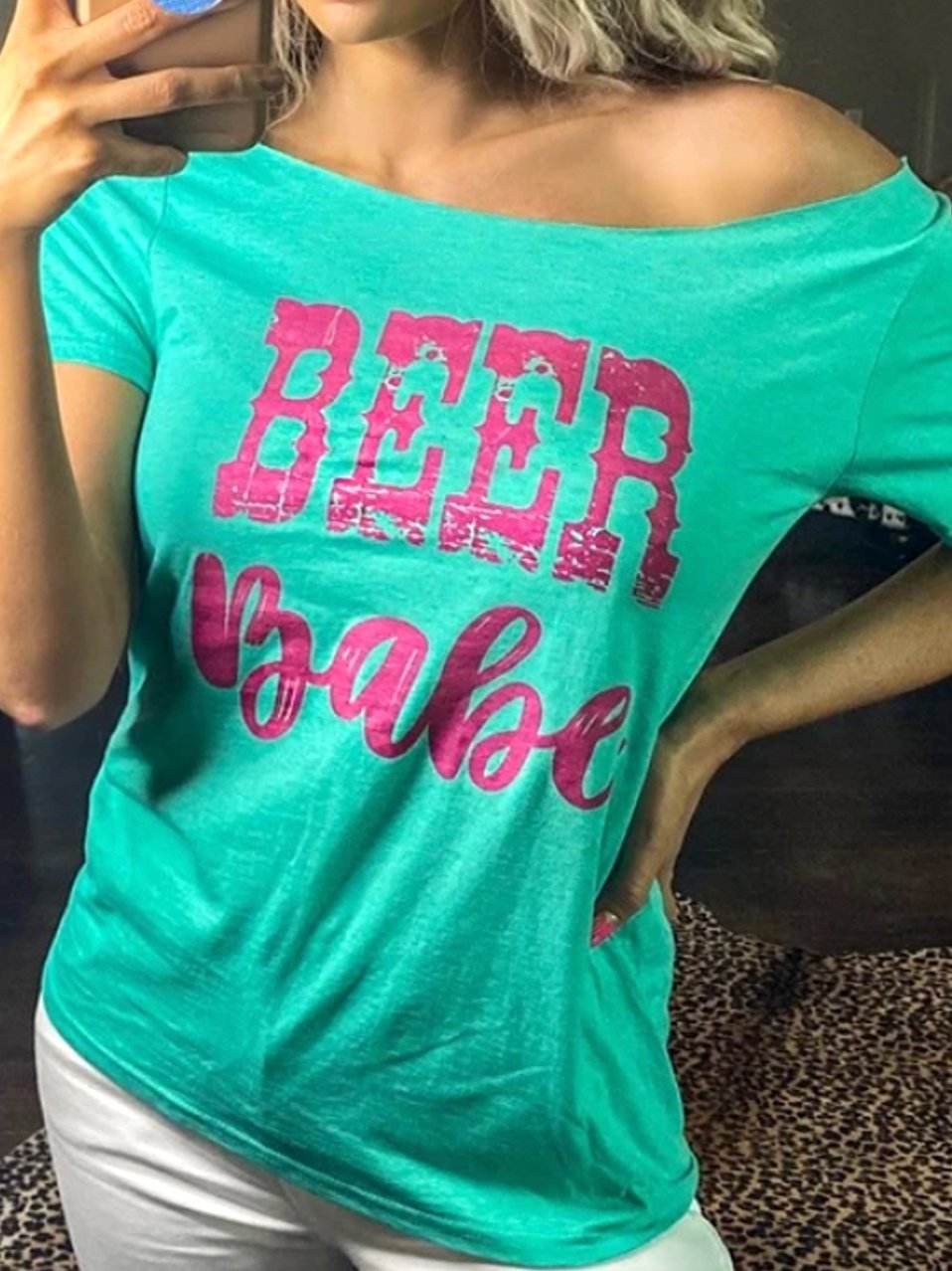 Letter Casual Jersey Shirts & Tops