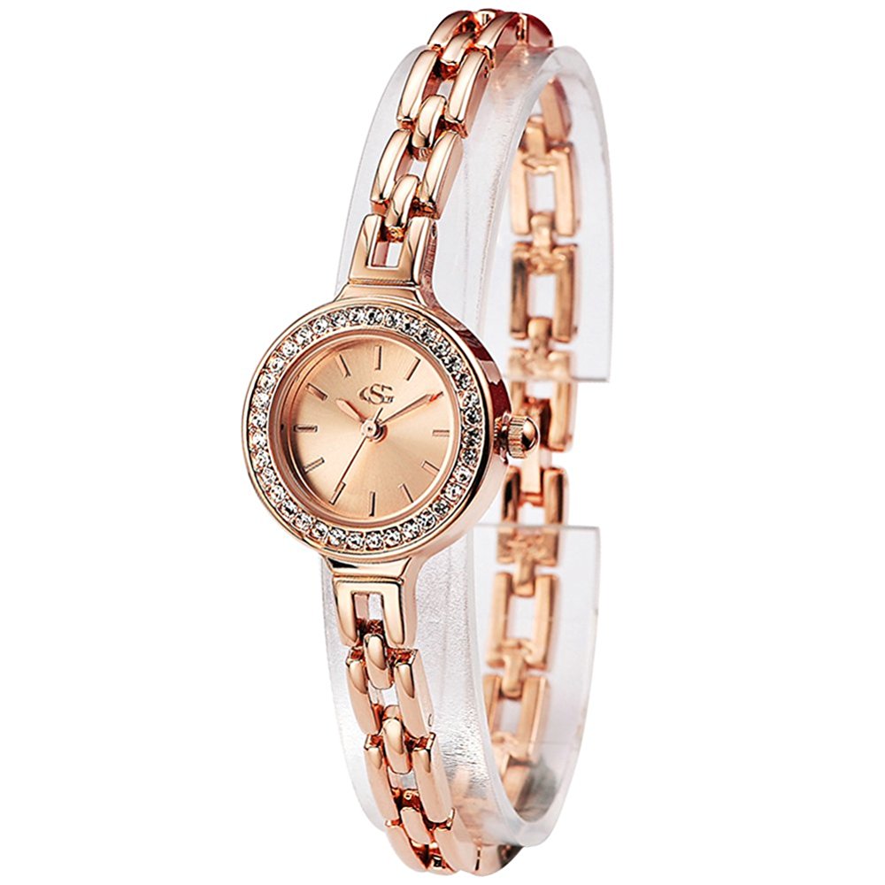 GEORGE SMITH 22mm Austrain Crystals Dial Womens Wrist Watch with Stainless Steel Bracelet
