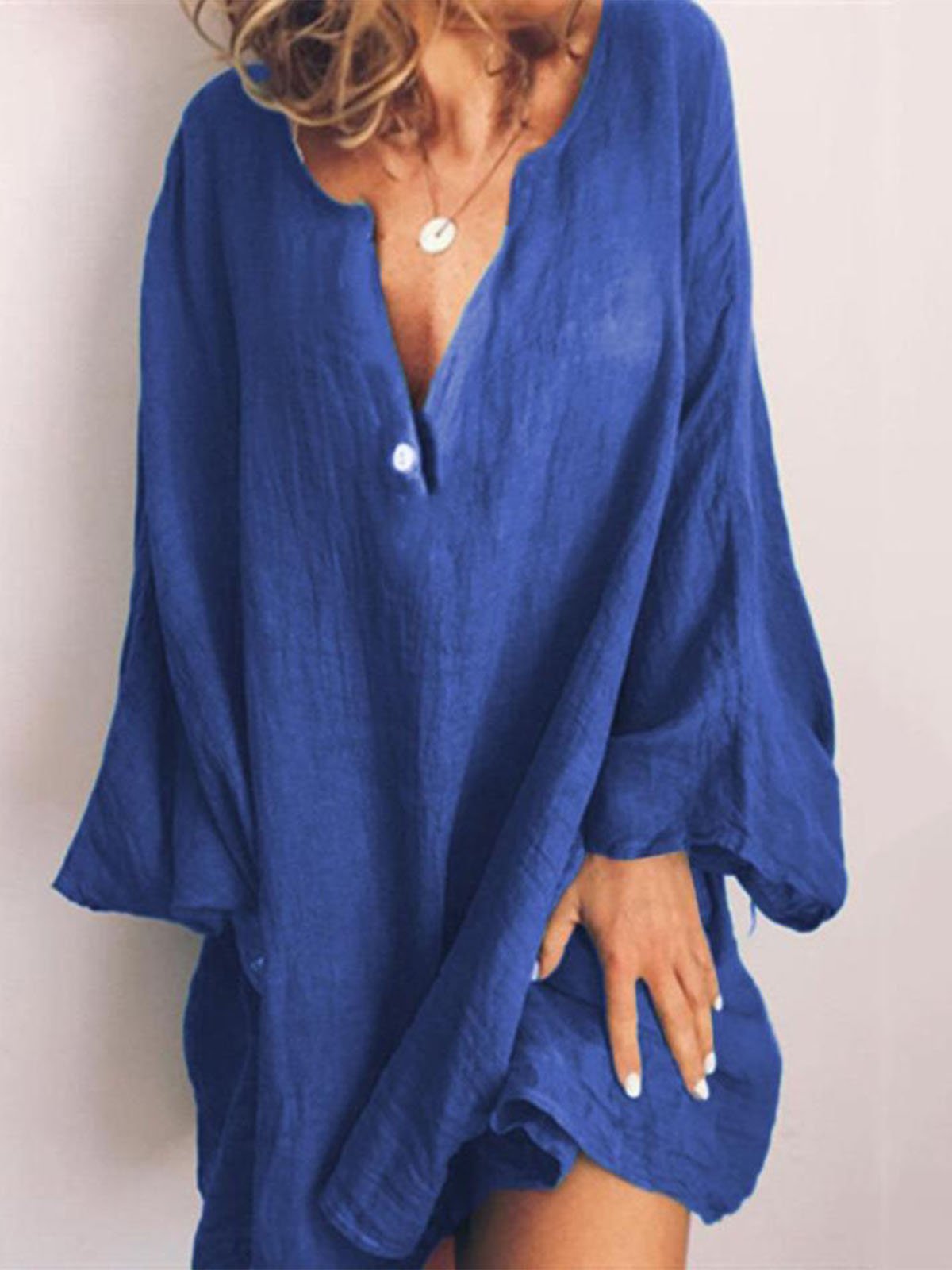 Linen Long Sleeve Sweet Dresses