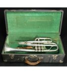 1938 HN White King Junior Silverplate Cornet �C SN 220882 �C Trumpet �C Vintage