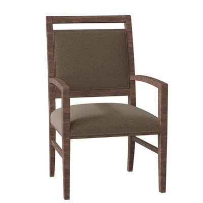 Preston Upholstered King Louis Back Arm Chair Fairfield Chair Body Fabric: 9177 Avocado, Leg Color: Tobacco