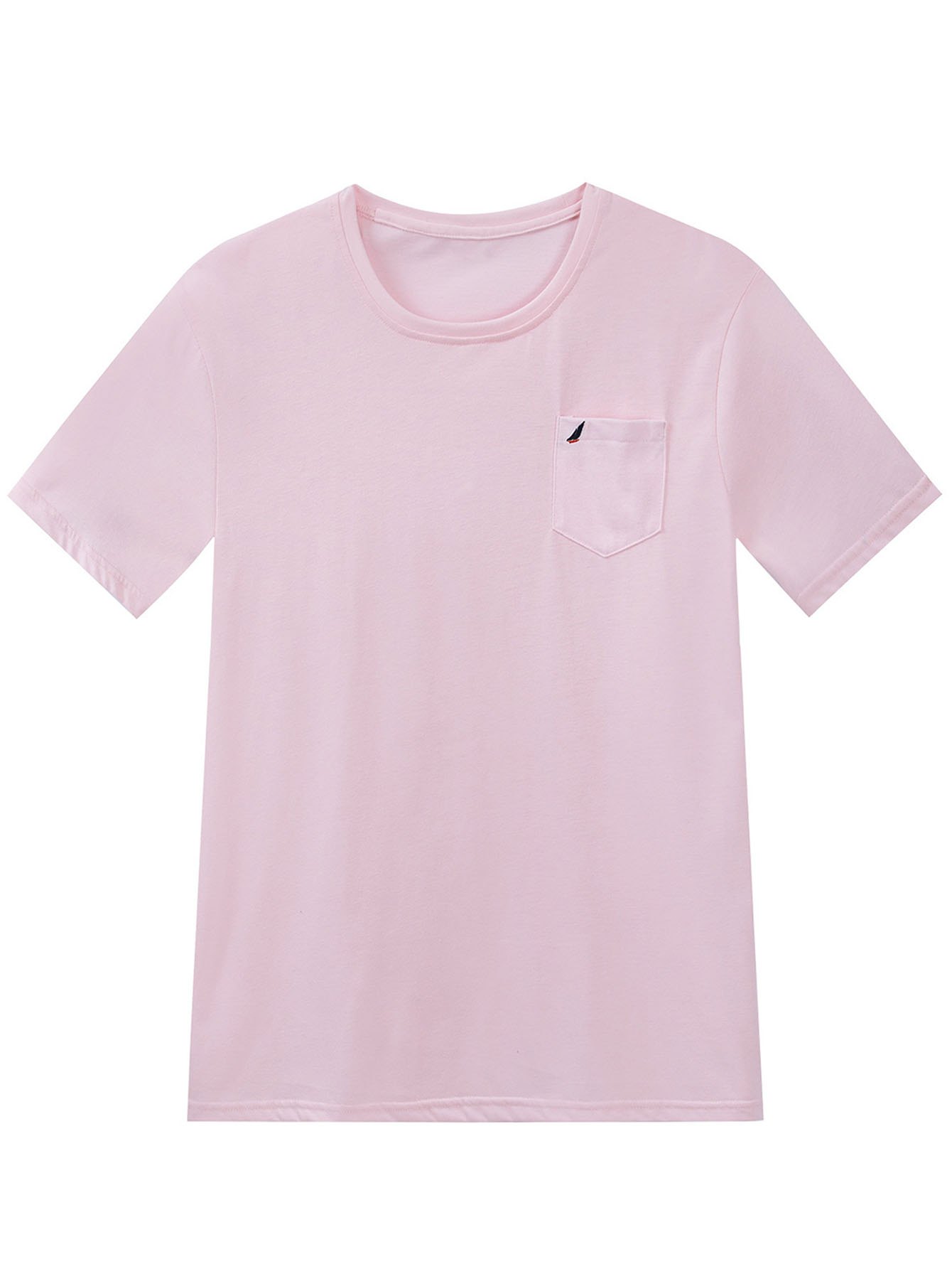 Men's Feather Embroidered Round Neck Tee