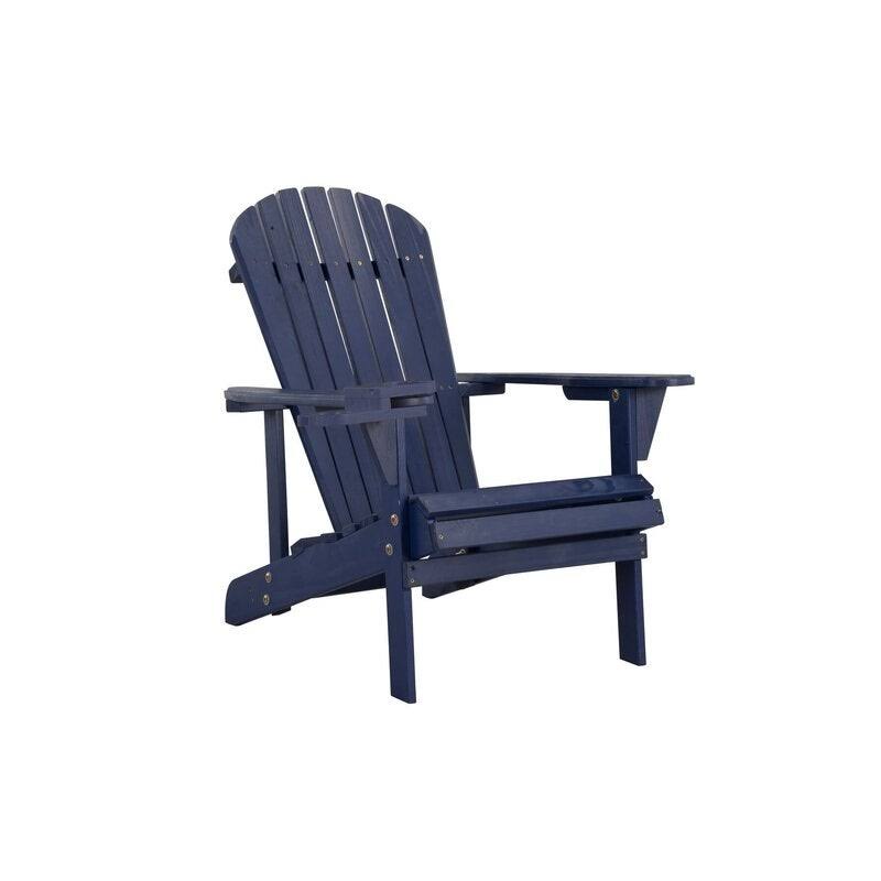 W Unlimited Earth Patio Adirondack Chair with Cup Holder in Dark Gray (Set of 4)