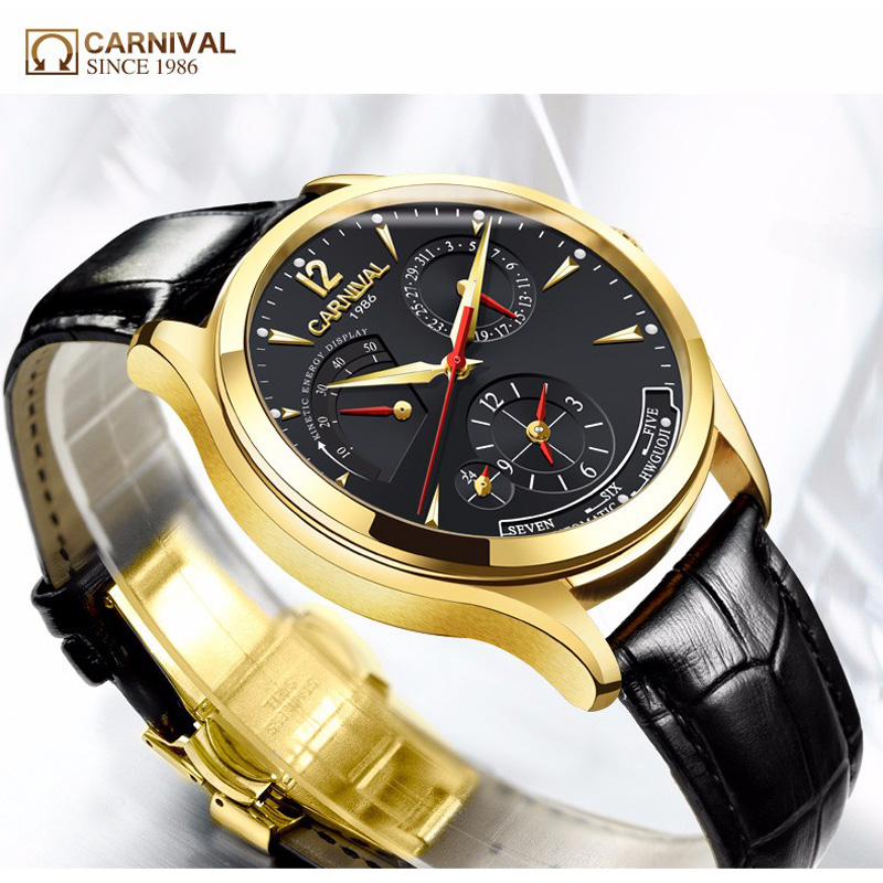 New Luxury brand Men Wrist watch Unique Design Style Automatic mechanical Watches Switzerland Carnival Famous Brand wristwatch