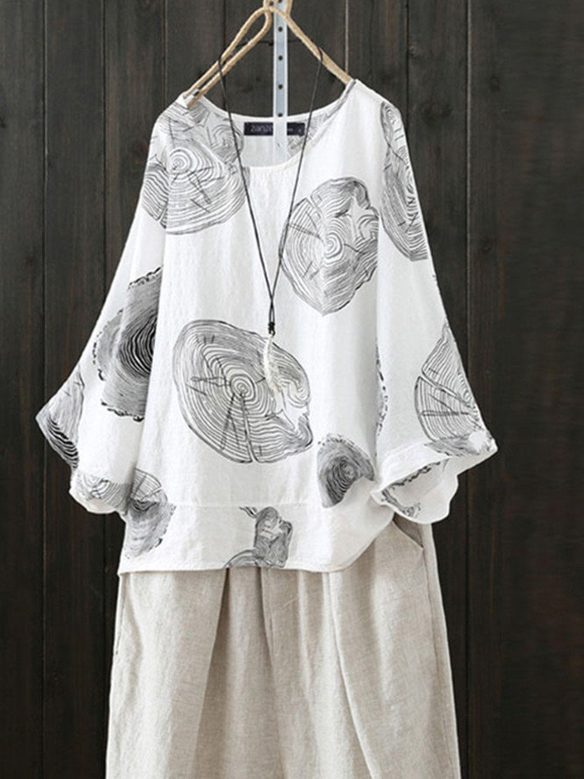 Cotton Round Neck Casual Shirts & Tops