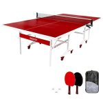 Tournament Table Tennis Set w/ Net, 2 Paddles, & 3 Balls w/ Carrying Case for Indoor