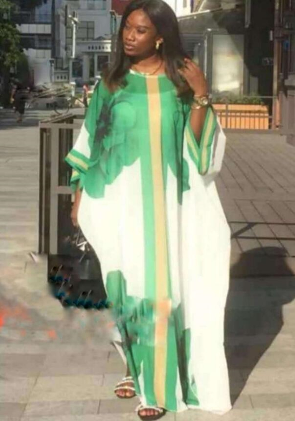 Muslim Floral Print Long Gown