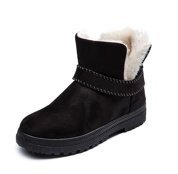 Women Fashion Suede Ankle Cotton Booties Snow Boots Suede