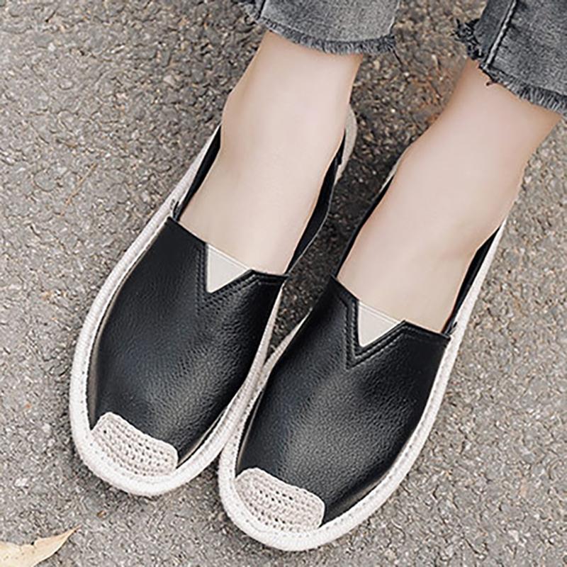 Women Comfortable PU Slip On Loafers