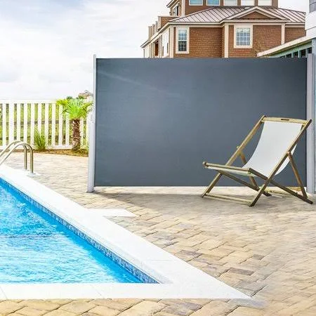 VEVOR Retractable Side Awning 118 inch x 63 inch Retractable Patio Screen Waterproof, Size: 118 x 63, Black