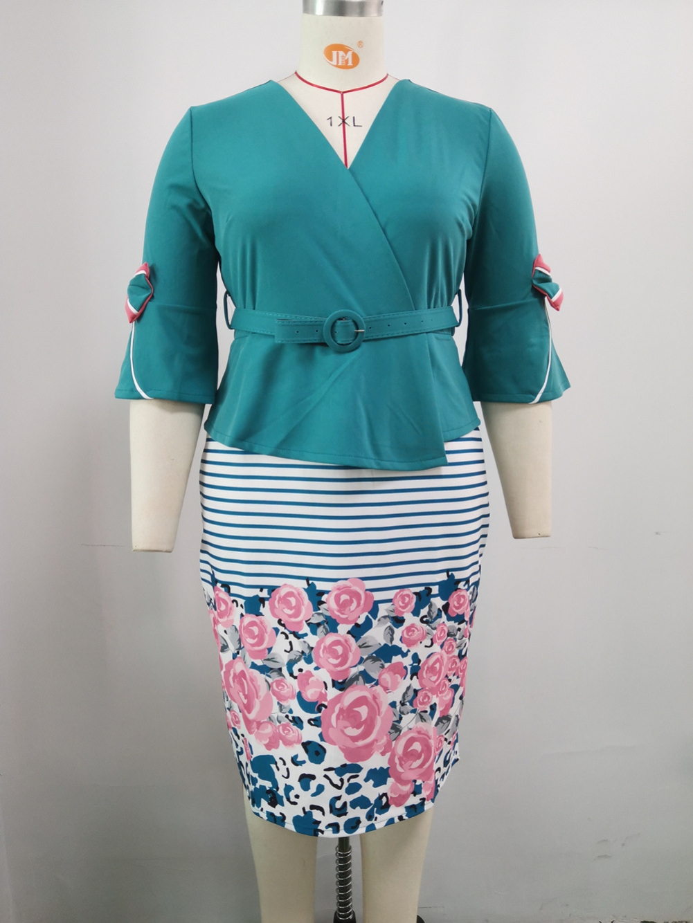 Mother of the Bride Peplum Midi Dress