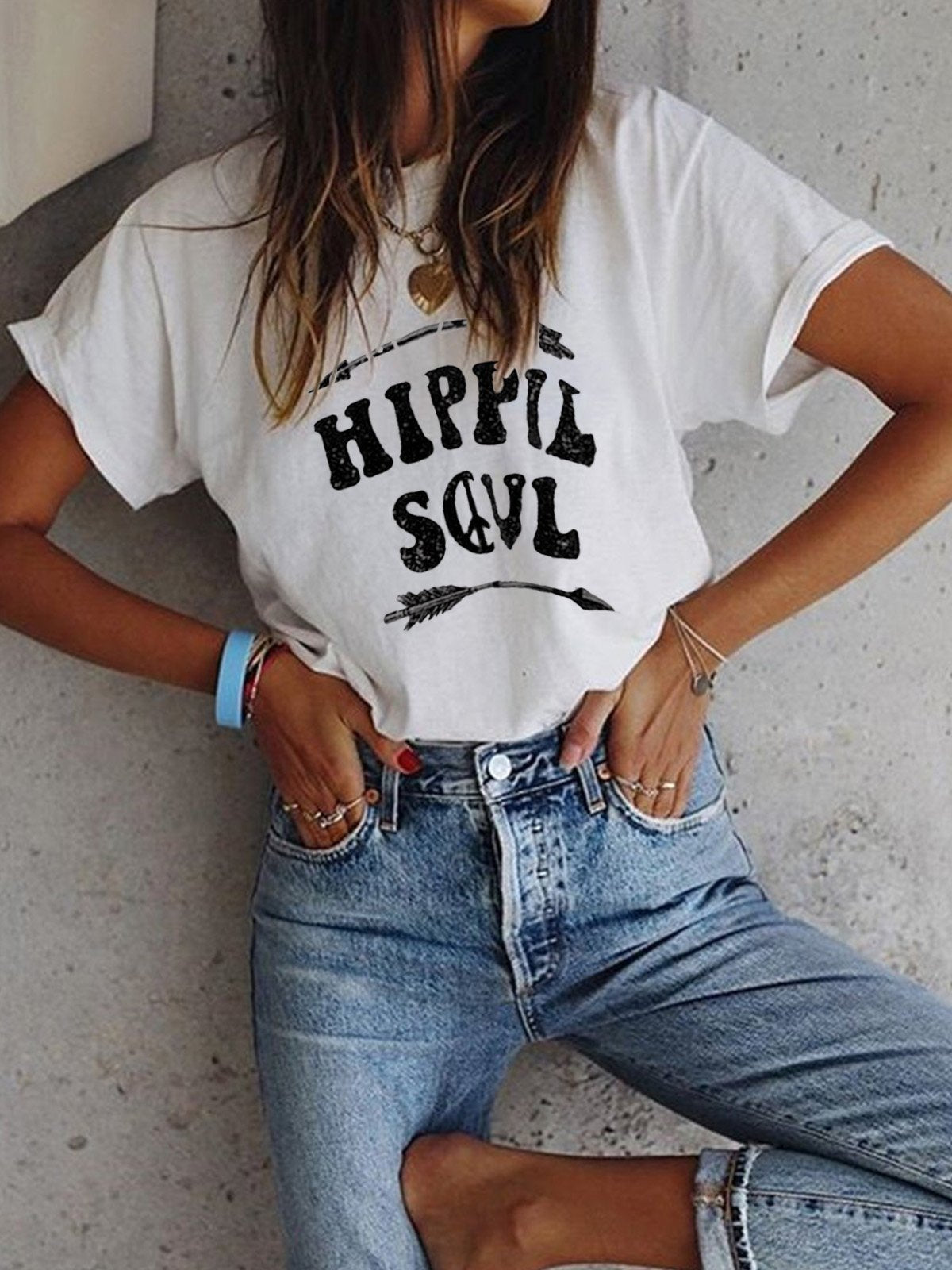 Women Casual Printed Tops Tunic T Shirt