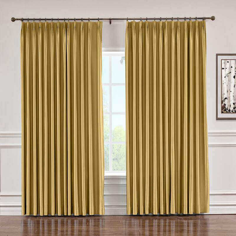 CUSTOM Lao Hang Zhou Gold Polyester Cotton Thermal Insulated Curtain