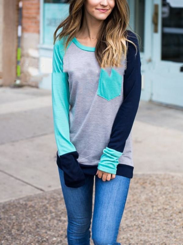 Casual A-Line Long Sleeve Pockets Blouse & Shirts