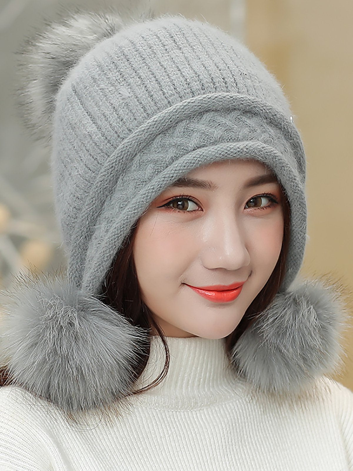 Velvet Thick Warm Knit   Christmas Hats