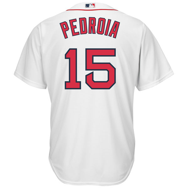 Men's Boston Red Sox Dustin Pedroia Majestic White Home Cool Base Player Jersey