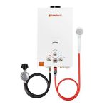 Camplux 2.64 GPM Portable Propane Water Heater, Tankless Propane Gas Water Heater