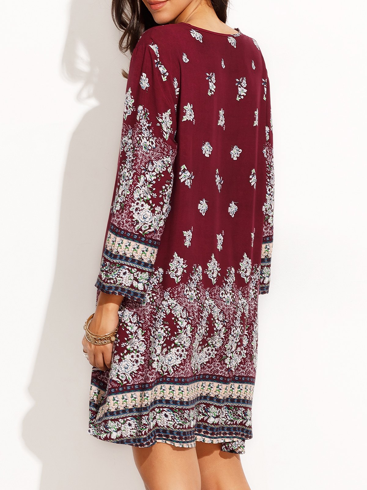 Read My Mind Tribal Long Sleeve Dress