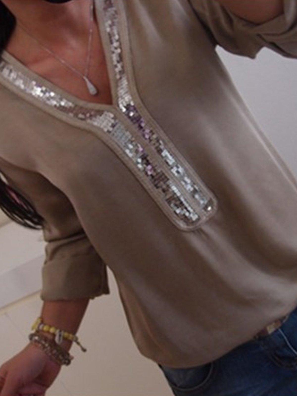 White Casual Cotton-blend Blouses & Shirt