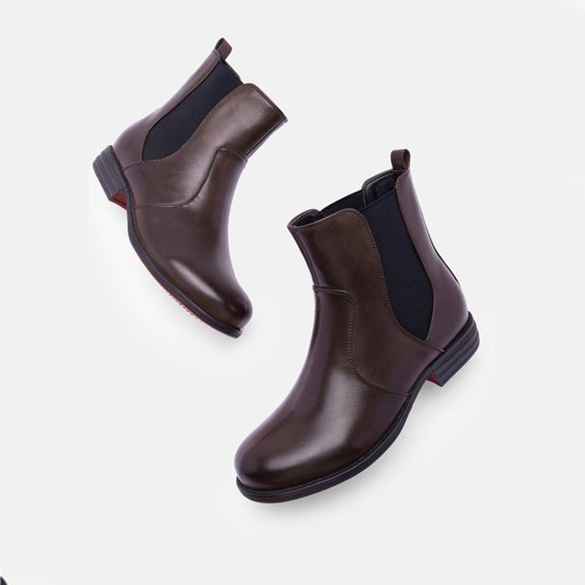 Women's Vintage Low Heel Plus Size Ankle Booties Slip-on Short Chelsea Boots