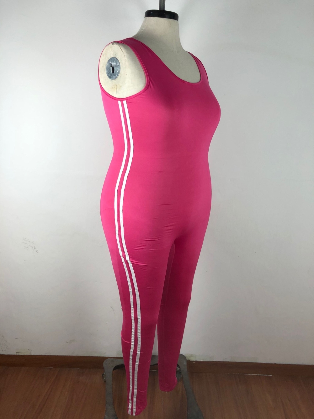 Plus Size Sports Sleeveless Fitness Jumpsuit