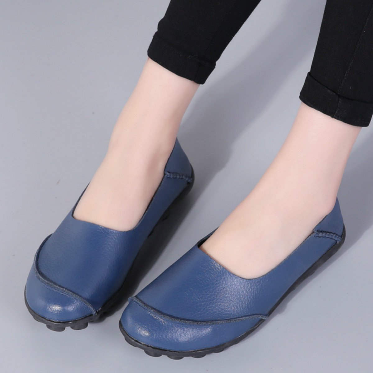 Slip On Leather Daily Casual Flats