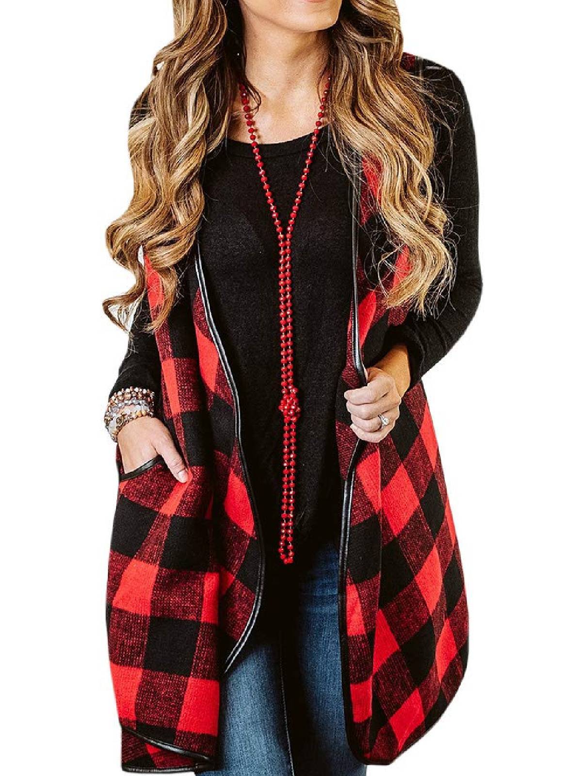 Sleeveless Round Neck Casual Outerwear