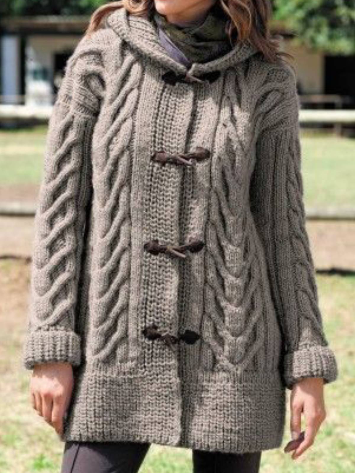 Hoodie Long Sleeve Cotton-Blend Outerwear