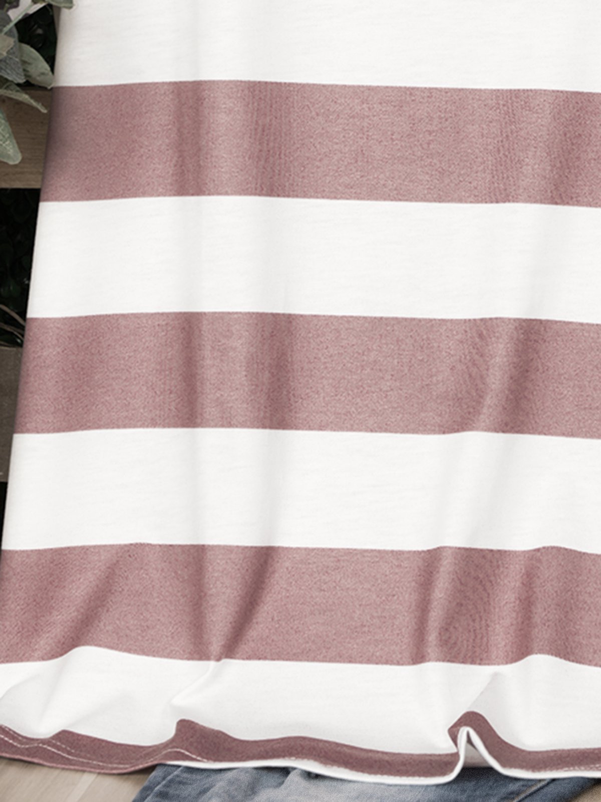 Red Leopard Casual Crew Neck Cotton-Blend Shirts & Tops